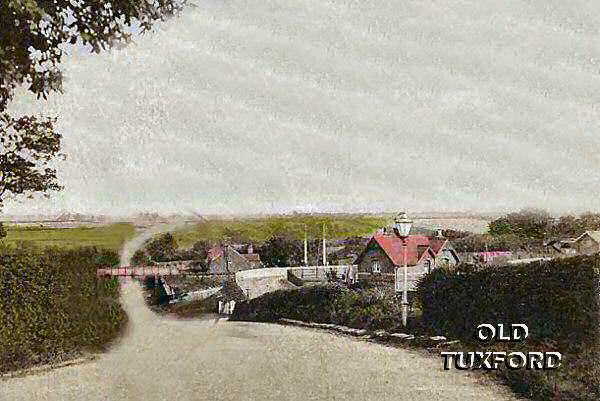 Towards Egmanton, Tuxford Central Station at right