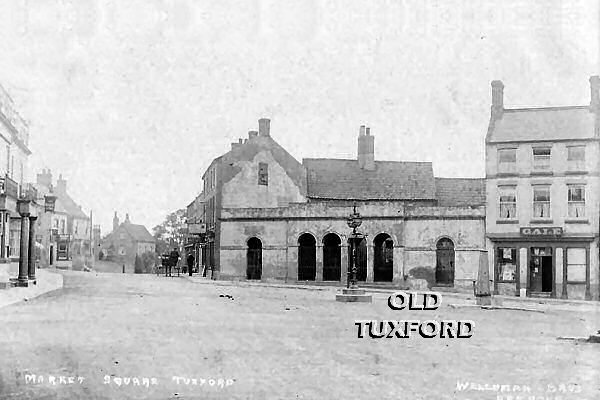 View across the Market Place to the old butter market and Gale's shop