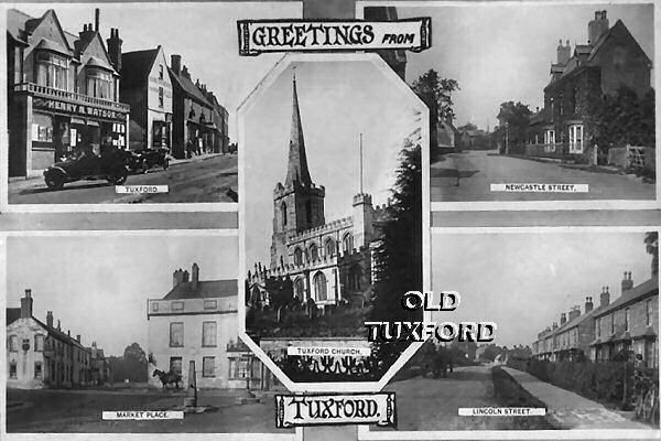 Postcard with five views of Tuxford