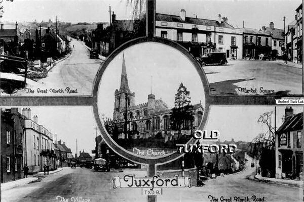 Postcard with five views of Tuxford